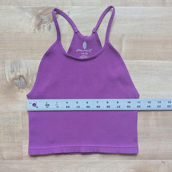 FP Movement by Free People Happiness Runs Crop Rinbed Tank in Purple - Size XS/S - Picture 6 of 7